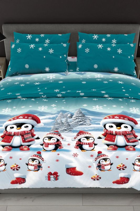 Комплект постільної білизни євро "Новорічна"